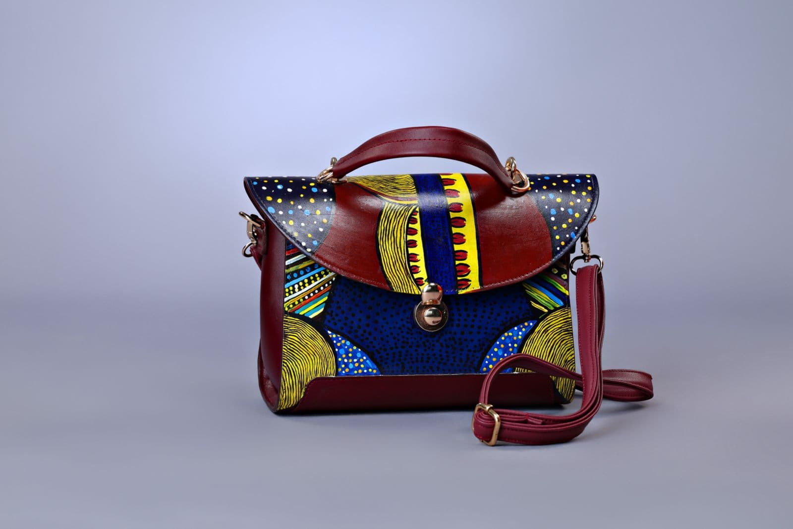 Ankara Bloom Structured Satchel